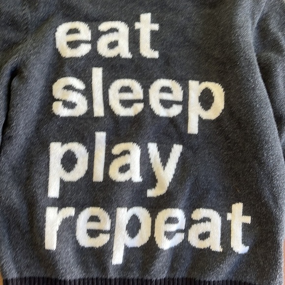 H&M gray eat sleep play repeat sweater - Picture 2 of 5